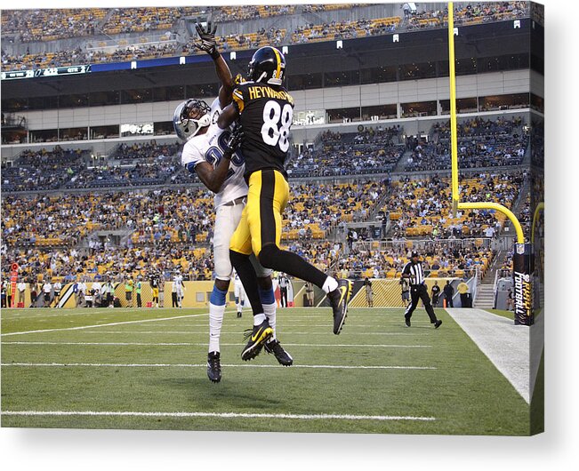 People Acrylic Print featuring the photograph Detroit Lions v Pittsburgh Steelers #2 by Justin K. Aller