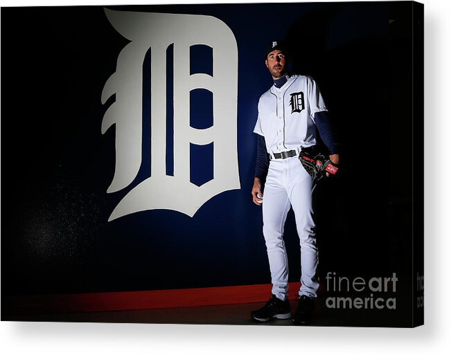 Media Day Acrylic Print featuring the photograph Justin Verlander by Kevin C. Cox