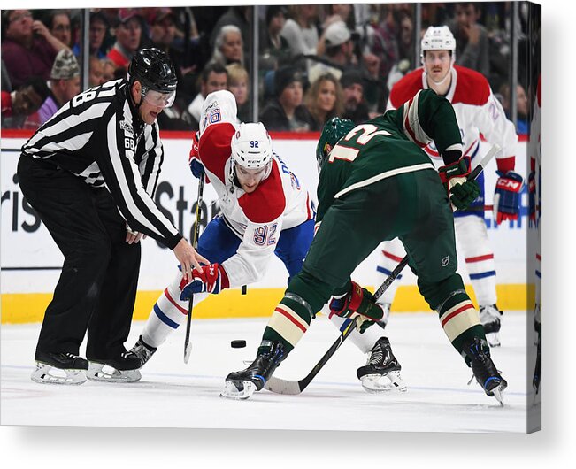 National Hockey League Acrylic Print featuring the photograph NHL: NOV 02 Canadiens at Wild #2 by Icon Sportswire