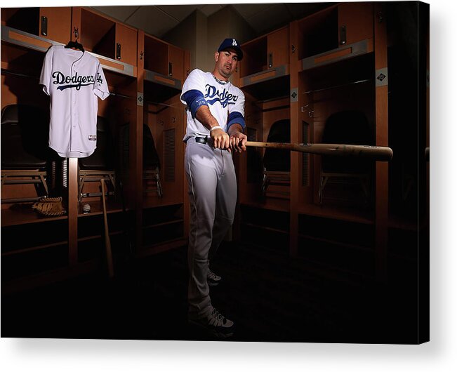 Media Day Acrylic Print featuring the photograph Adrian Gonzalez by Christian Petersen