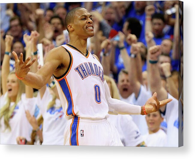 Playoffs Acrylic Print featuring the photograph Russell Westbrook by Ronald Martinez