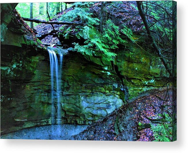 Waterfall Acrylic Print featuring the photograph Secret Falls #4 by Brad Nellis