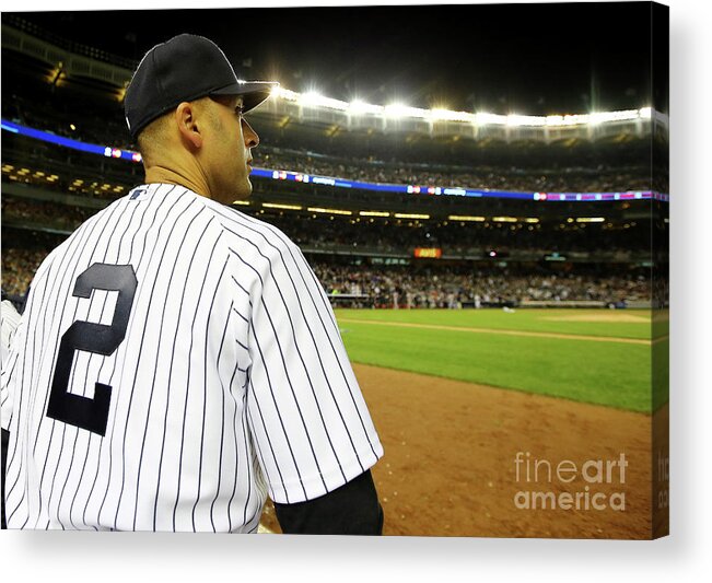 People Acrylic Print featuring the photograph Derek Jeter #52 by Al Bello