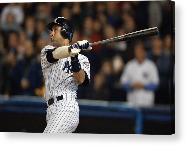 People Acrylic Print featuring the photograph Derek Jeter #54 by Al Bello