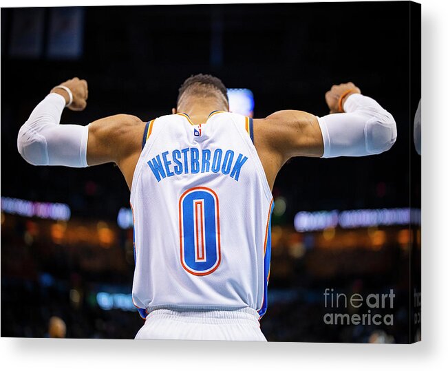 Nba Pro Basketball Acrylic Print featuring the photograph Russell Westbrook by Zach Beeker