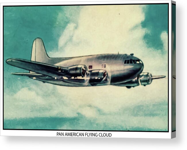 Abrams Acrylic Print featuring the mixed media Wings Cigarette Airplane Trading Card #7 by Pheasant Run Gallery