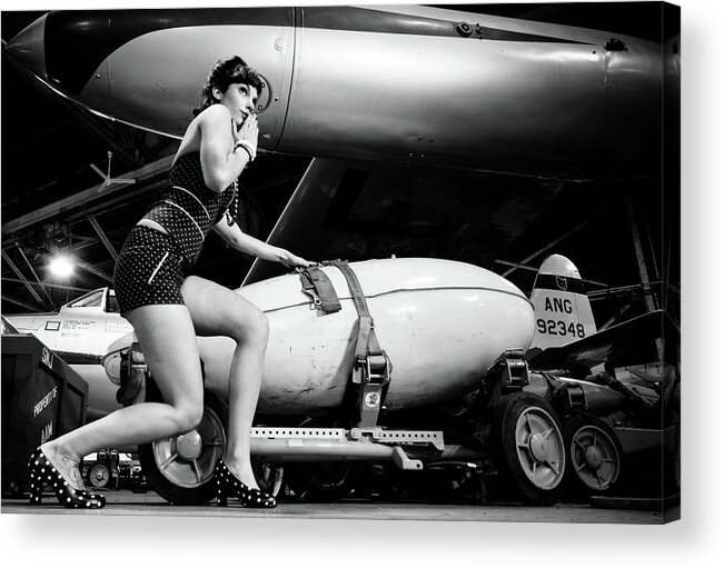 Leica M8 Acrylic Print featuring the photograph Ameican Air Power Museum, Pin Up and Airplanes #8 by Eugene Nikiforov