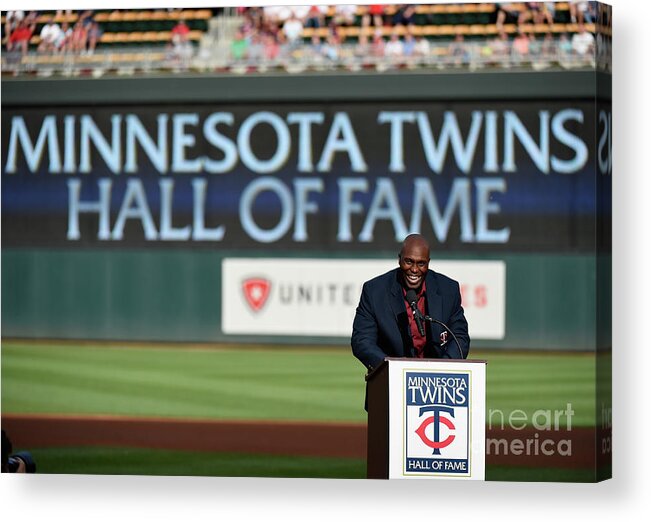 People Acrylic Print featuring the photograph Torii Hunter by Hannah Foslien