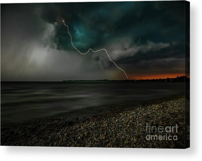 Bavaria Acrylic Print featuring the photograph A stormy day at the lake by Hannes Cmarits