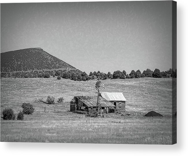 Landscape Acrylic Print featuring the photograph Abandoned in New Mexico Near Capulin Volcano by Debra Martz