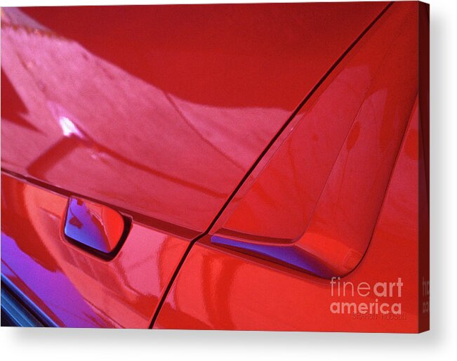Abstract Acrylic Print featuring the photograph abstract car photography - Carscape by Sharon Hudson