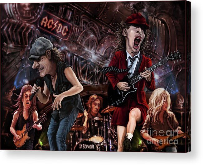 Ac/dc Acrylic Print featuring the digital art Ac/dc by Andre Koekemoer