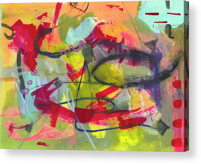 Abstract Expressionism Acrylic Print featuring the painting Adventure by Jo-Anne Gazo-McKim