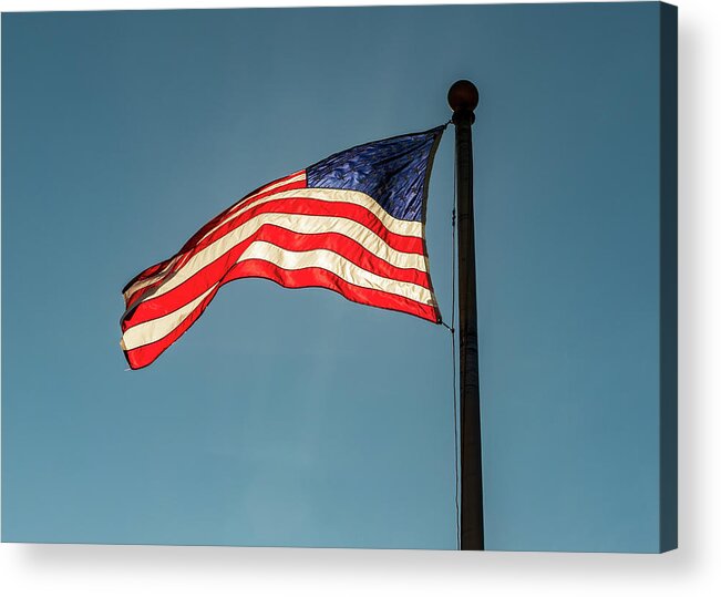 American Flag Acrylic Print featuring the photograph American Flag 5 by Amelia Pearn