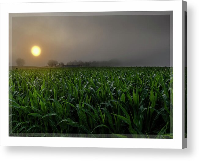 Amish Farm Acrylic Print featuring the photograph Amish Farm Sunrise by ARTtography by David Bruce Kawchak