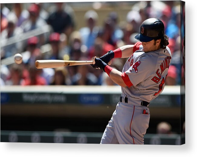 Second Inning Acrylic Print featuring the photograph Andrew Benintendi by Hannah Foslien