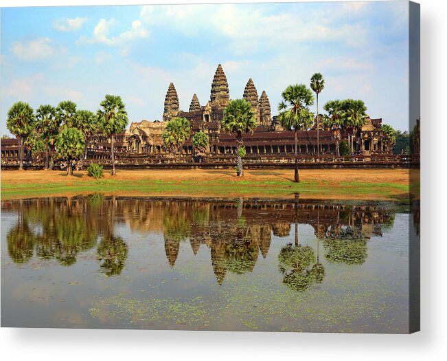Angkor Acrylic Print featuring the photograph Angkor Wat temple in Cambodia by Mikhail Kokhanchikov
