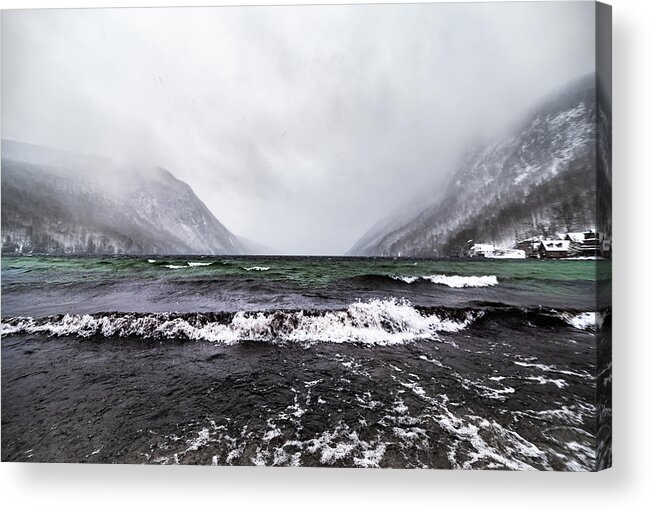 Lake Acrylic Print featuring the photograph Angry Willoughby Wide Angle by Tim Kirchoff