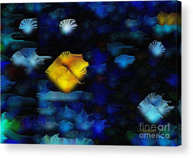 Stars Acrylic Print featuring the painting Another Starry Starry Vincent Van Gogh Social Distance Night Number 2 by Aberjhani