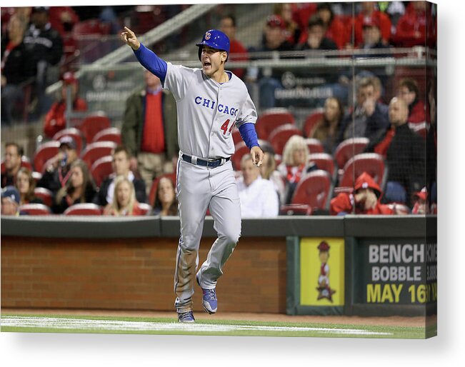 Great American Ball Park Acrylic Print featuring the photograph Anthony Rizzo by Andy Lyons