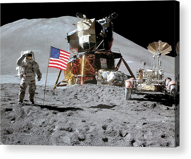 Nasa Acrylic Print featuring the photograph Apollo 15- 11866 by Larry Beat