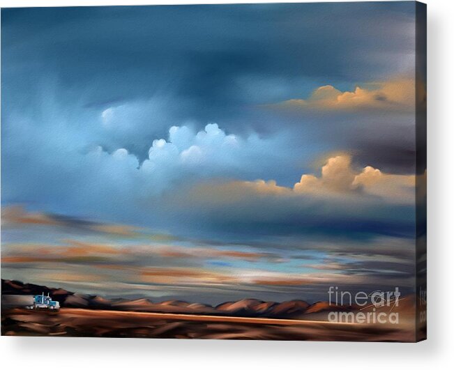 Arizona Acrylic Print featuring the painting Arizona Skies by Artificium -