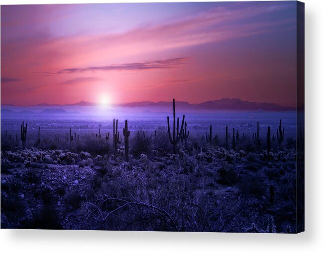 Sunrise Acrylic Print featuring the photograph Arizona Sunrise by Jim Painter