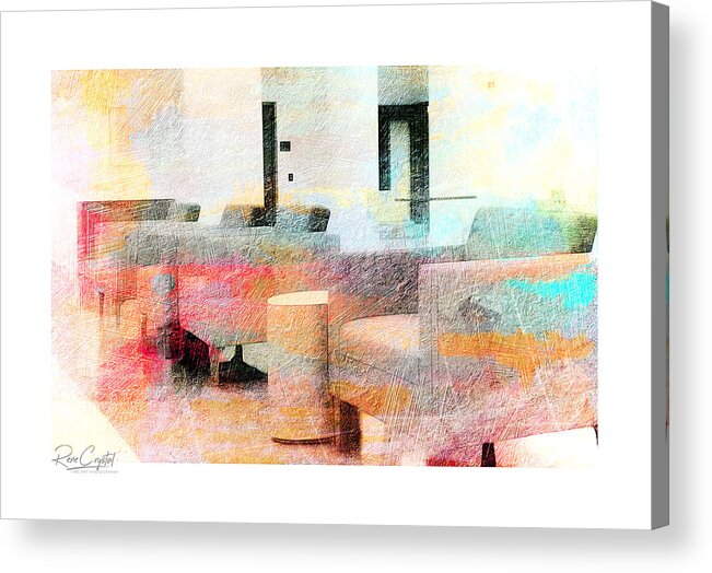 Semi Abstract Acrylic Print featuring the photograph Atrium In Abstract by Rene Crystal