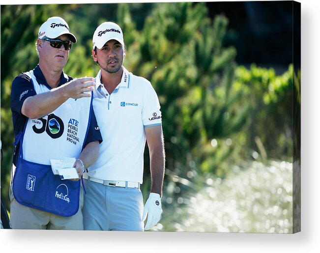 People Acrylic Print featuring the photograph AT&T Pebble Beach National Pro-Am - Round Three by Scott Halleran