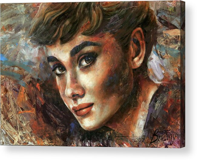 Audrey Hepburn Acrylic Print By Arthur Braginsky