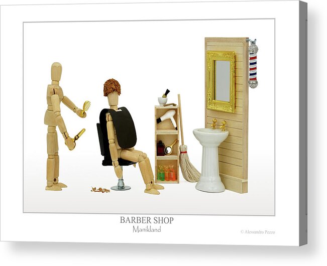 Alessandro Pezzo Acrylic Print featuring the photograph Barber Shop by Alessandro Pezzo