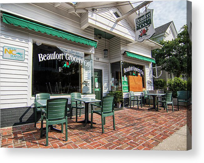 Beaufort Acrylic Print featuring the photograph Beaufort Grocery Company - Beaufrot North Carolina by Bob Decker
