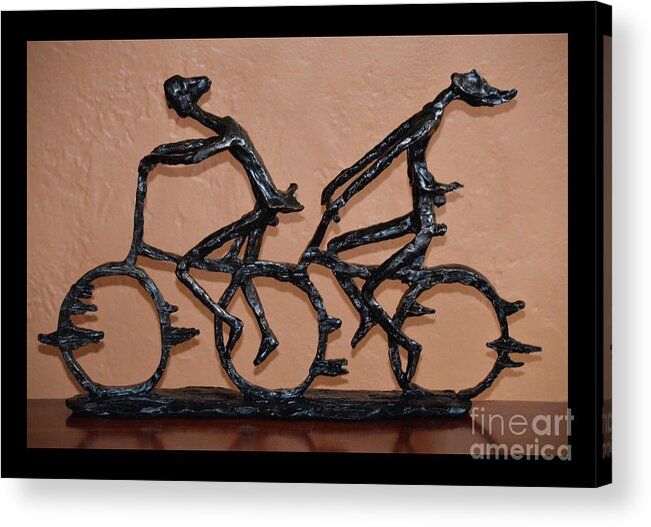 Bicycle Acrylic Print featuring the photograph Bicycle For Two by Carol Eliassen