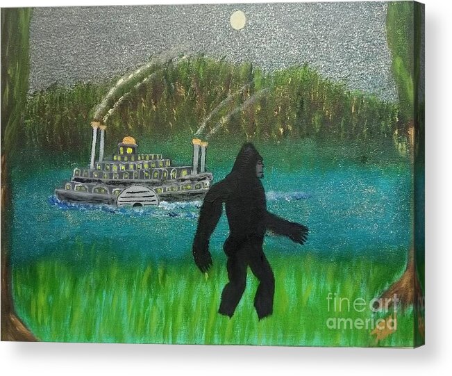 Bigfoot Acrylic Print featuring the painting Big Foot by David Westwood