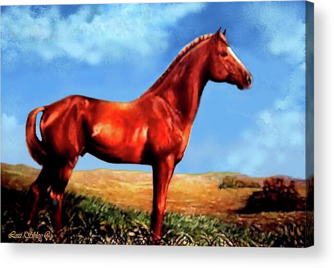 Horse Acrylic Print featuring the painting Big Red by Loxi Sibley
