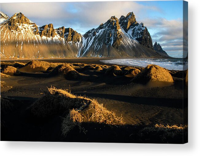 Iceland Acrylic Print featuring the photograph The Language Of Light - Black Sand Beach, Iceland by Earth And Spirit