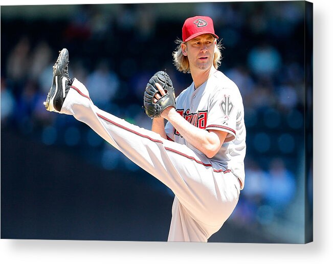 American League Baseball Acrylic Print featuring the photograph Bronson Arroyo by Mike Stobe