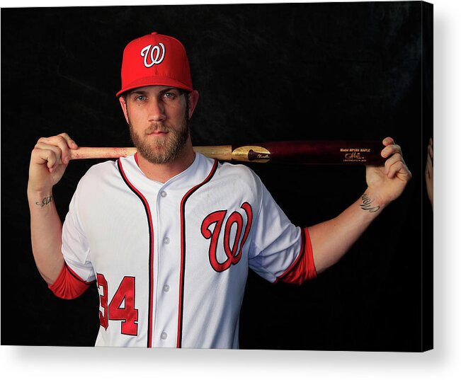 Media Day Acrylic Print featuring the photograph Bryce Harper by Rob Carr