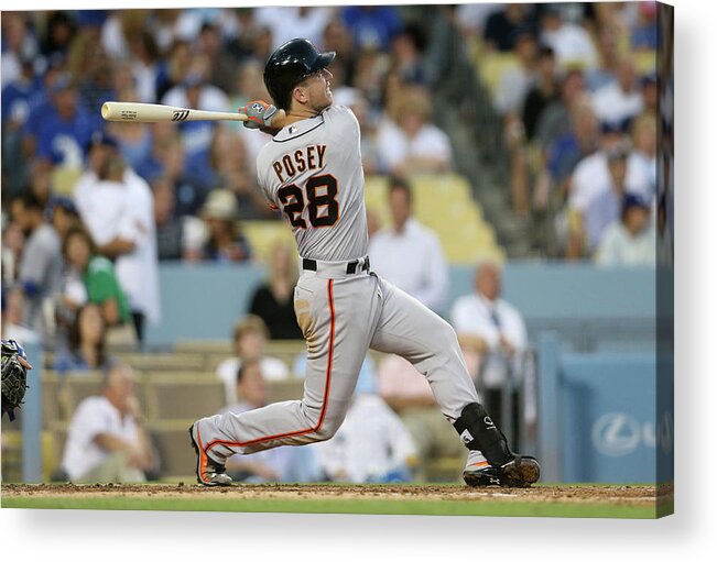 People Acrylic Print featuring the photograph Buster Posey by Stephen Dunn