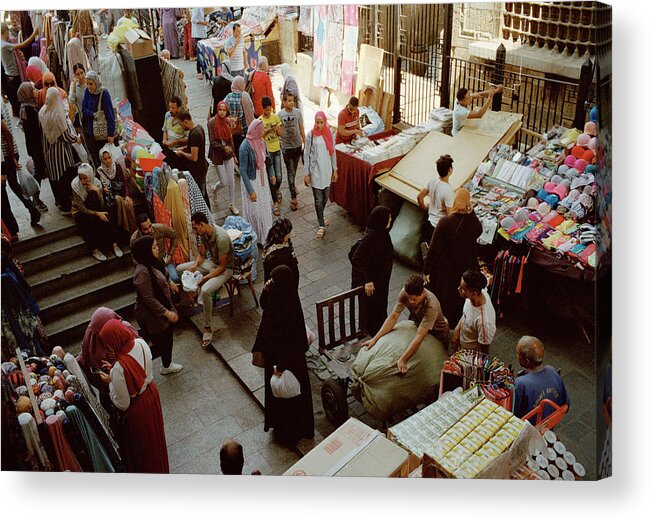 Islamic Cairo Acrylic Print featuring the photograph Cairo Bazaar by Shaun Higson