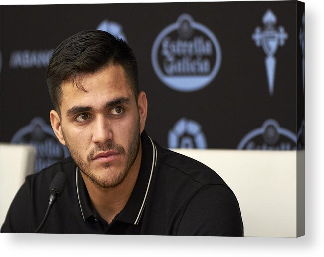 People Acrylic Print featuring the photograph Celta Vigo Unveil New Signing Maxi Gomez by Quality Sport Images