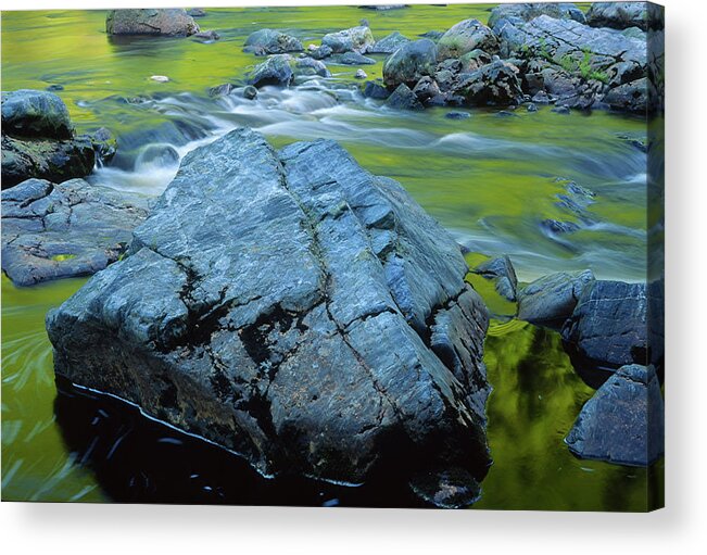 Cheticamp River Acrylic Print featuring the photograph Cheticamp River Spring Reflections by Irwin Barrett