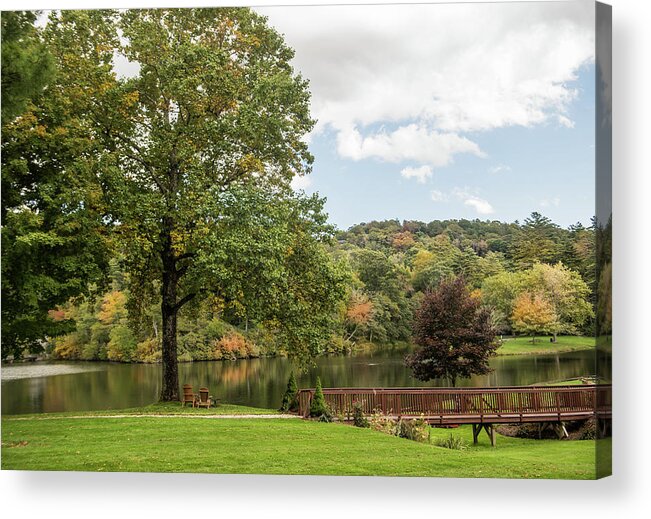 Chetola Lodge Acrylic Print featuring the photograph Chetola Lodge In The Fall by Cynthia Wolfe