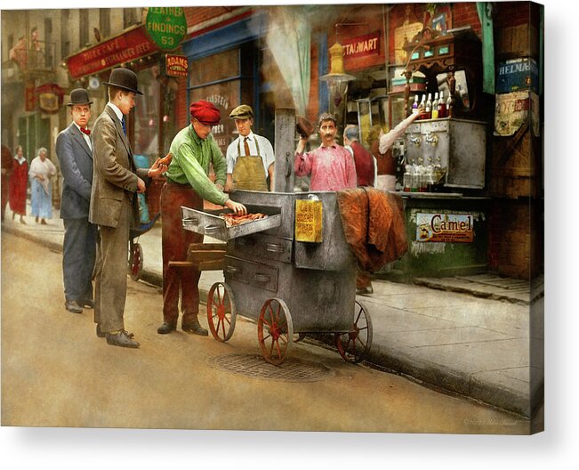 New York Acrylic Print featuring the photograph City - NY - The Yam Man 1915 by Mike Savad