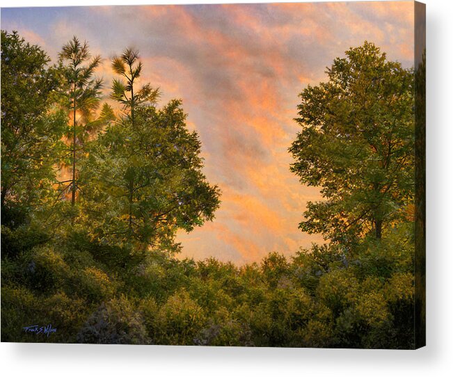 Clouds In The Foothills Acrylic Print featuring the digital art Clouds In The Foothills D by Frank Wilson