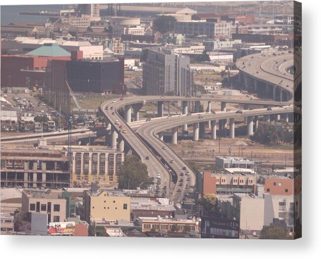 San Francisco Acrylic Print featuring the photograph Commute Highway from on High by Pharris Art