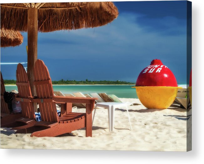 Cozumel Acrylic Print featuring the photograph Cozumel Dream Beach at Punta Sur Mexico by Peter Herman