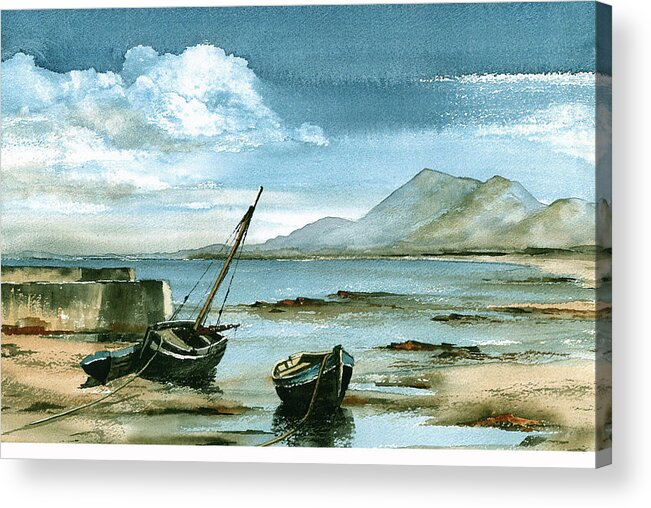 Ireland Acrylic Print featuring the painting Croagh Patrick, Co. Mayo by Val Byrne