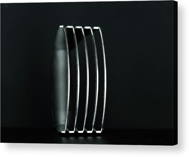 Black Acrylic Print featuring the photograph Culinary Tools - Pastry Cutter 1 by Amelia Pearn