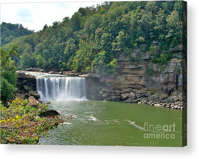 Cumberland Falls Acrylic Print featuring the photograph Cumberland Falls by Yvonne M Smith